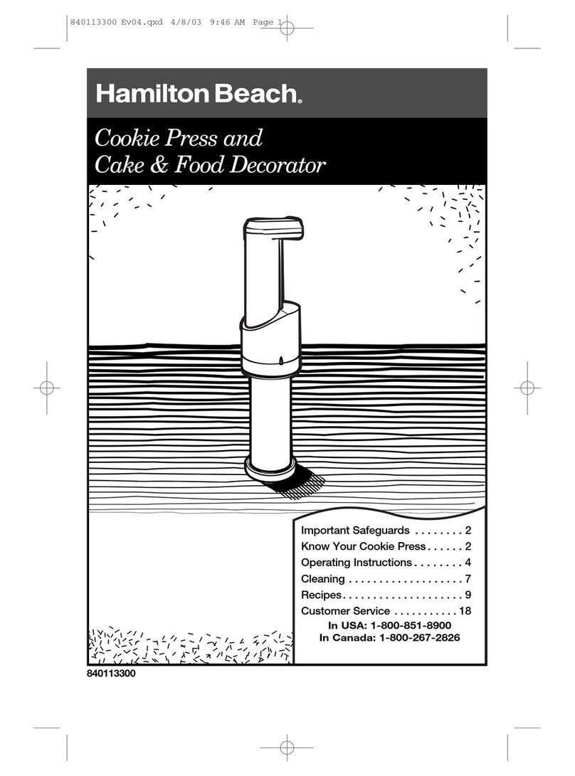 Hamilton Beach 840113300 operating instructions