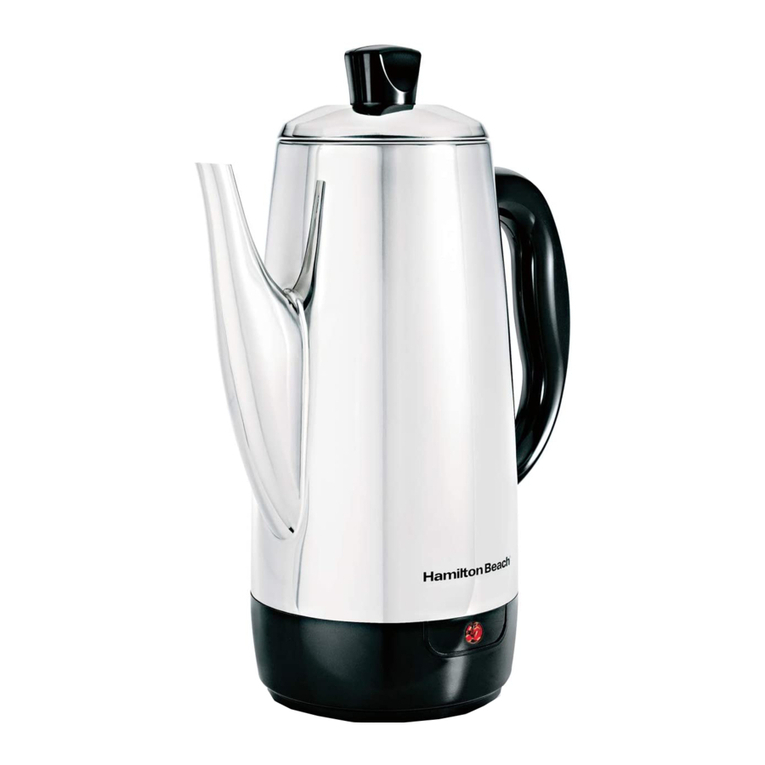 Hamilton Beach Percolator owner's manual