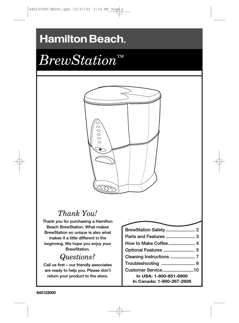 Hamilton Beach BrewStation 840123000 instructions
