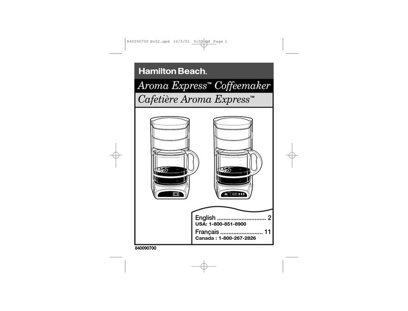 Hamilton Beach Aroma Express Use & care guide