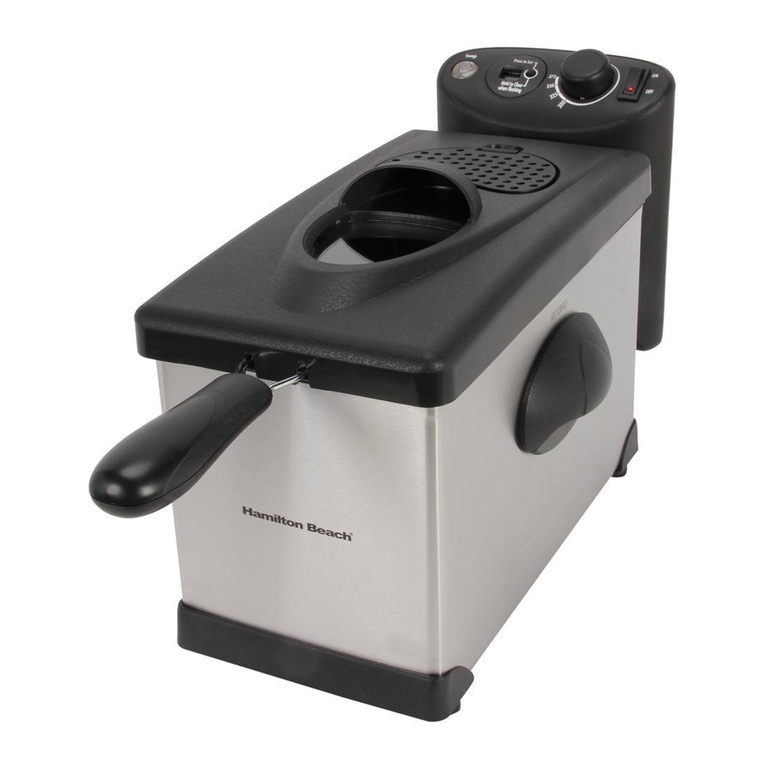 Hamilton Beach 35030 - 12 Cup Oil Capacity Deep Fryer user manual