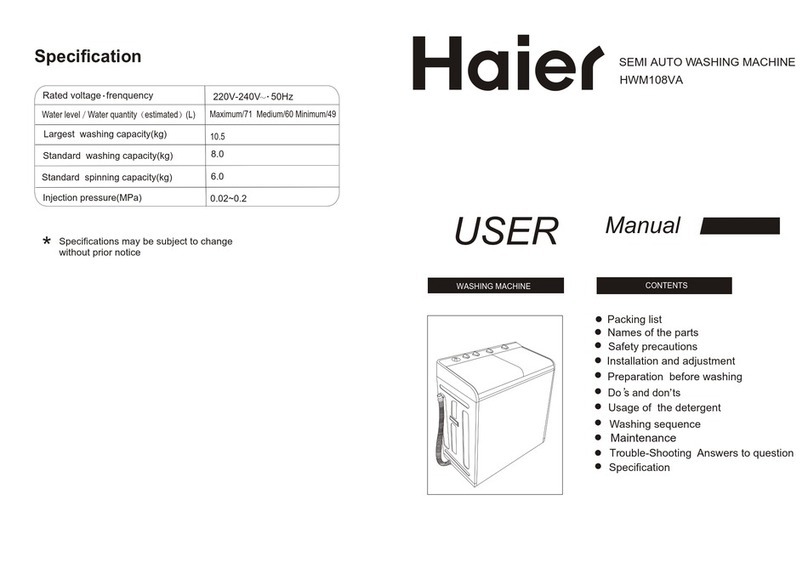 Haier HWM108VA User manual