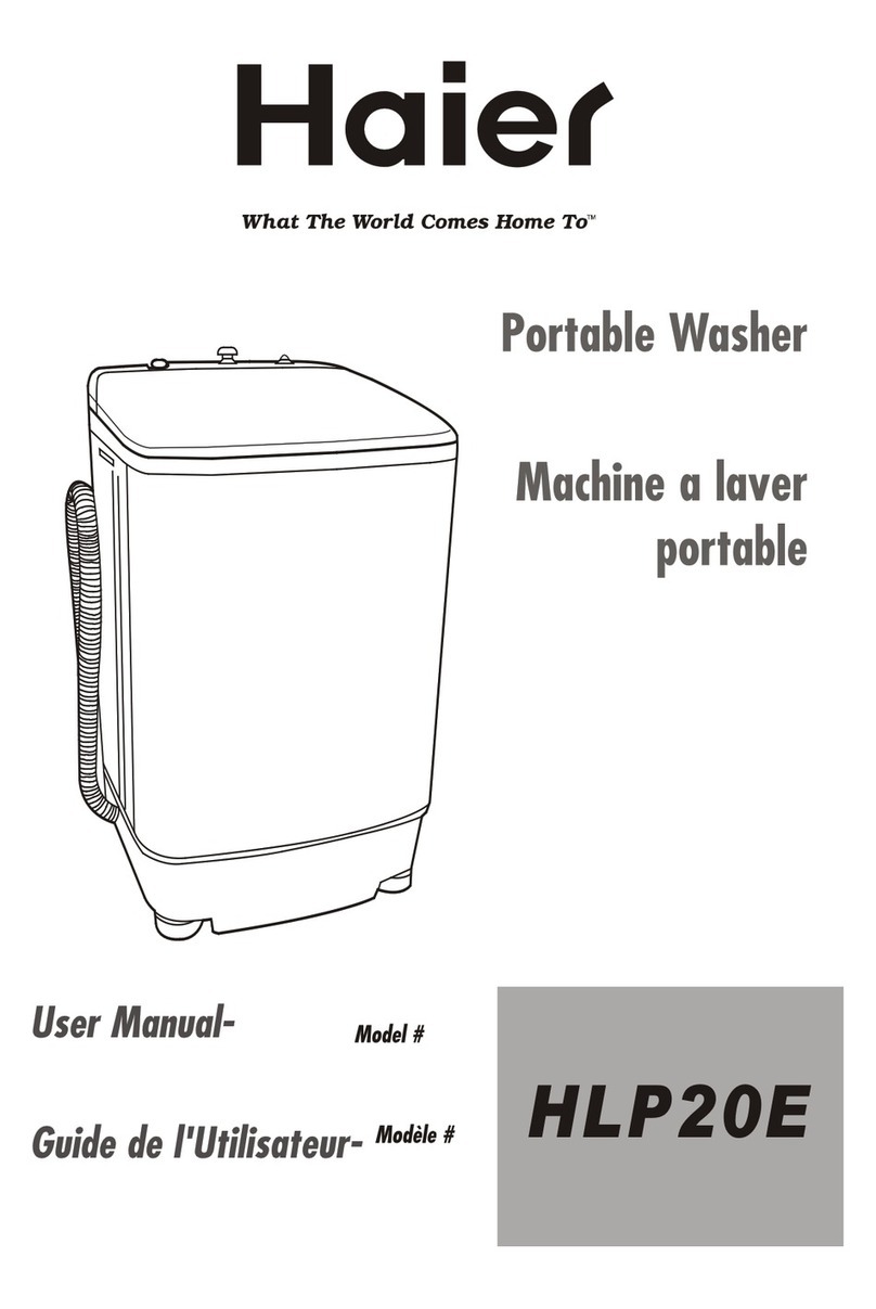 Haier HLP20E - Pulsator Washer User manual Haier HLP20E - Pulsator Washer User manual