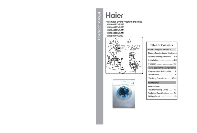 Haier HK1000TXVE/ME User manual Haier HK1000TXVE/ME User manual