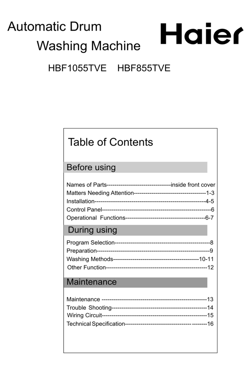 Haier HBF855TVE owner's manual