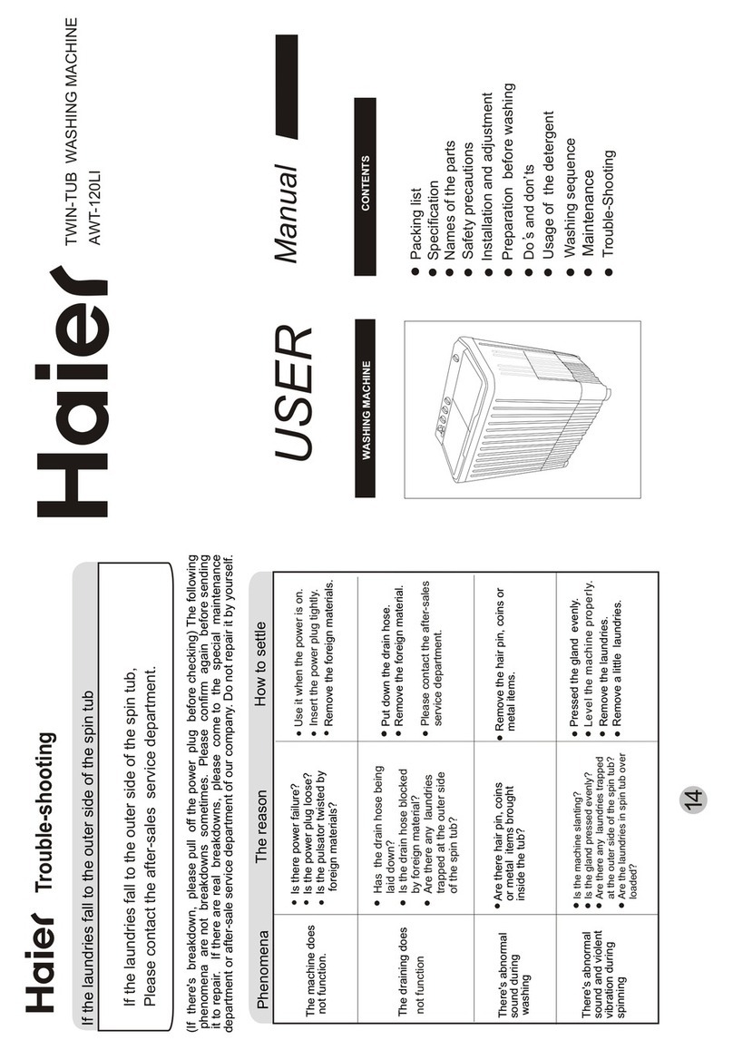 Haier AWT-120LI User manual Haier AWT-120LI User manual