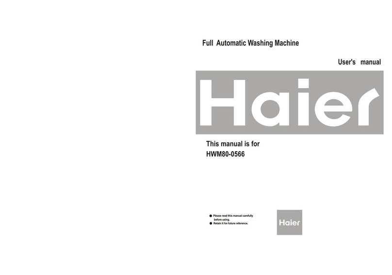 Haier HWM80-0566 User manual Haier HWM80-0566 User manual