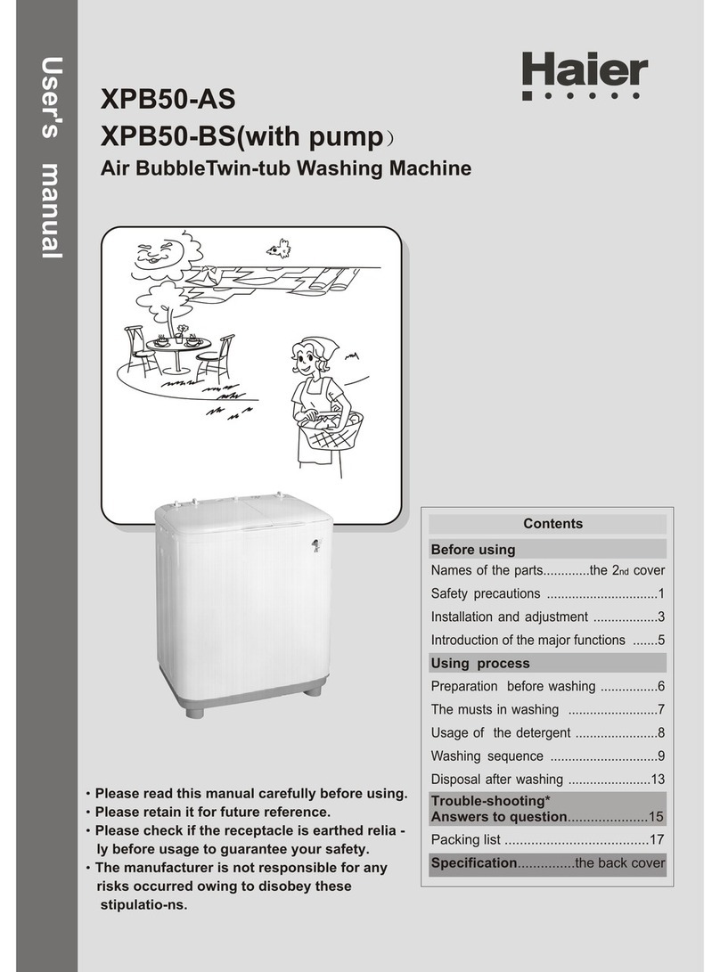 Haier XPB50-AS User manual Haier XPB50-AS User manual