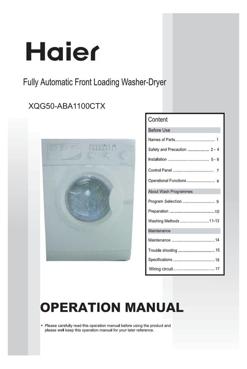 Haier XQG50-ABA1100CTX Operation manual