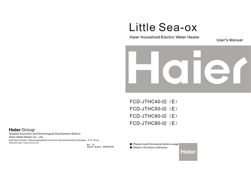 Haier Little Sea-ox FCD-JTHC40-III (E) User manual