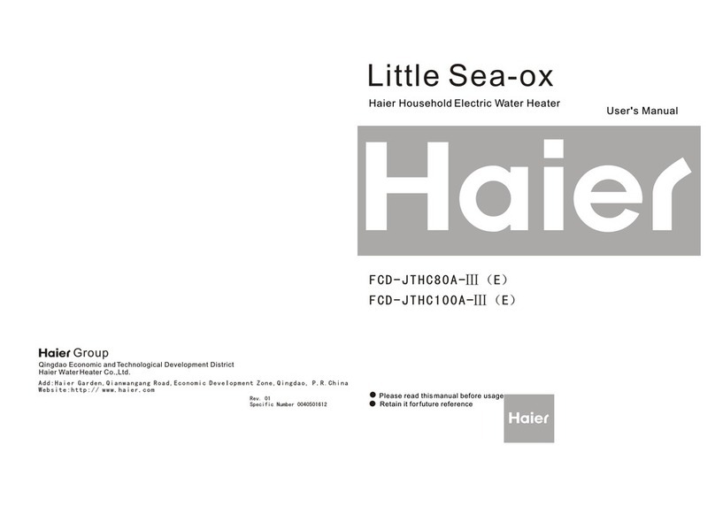 Haier FCD-JTHC80A-III (E), FCD-JTHC100A-III (E) User manual