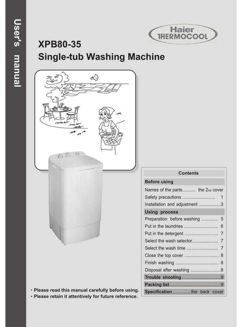 Haier XPB80-35 User manual