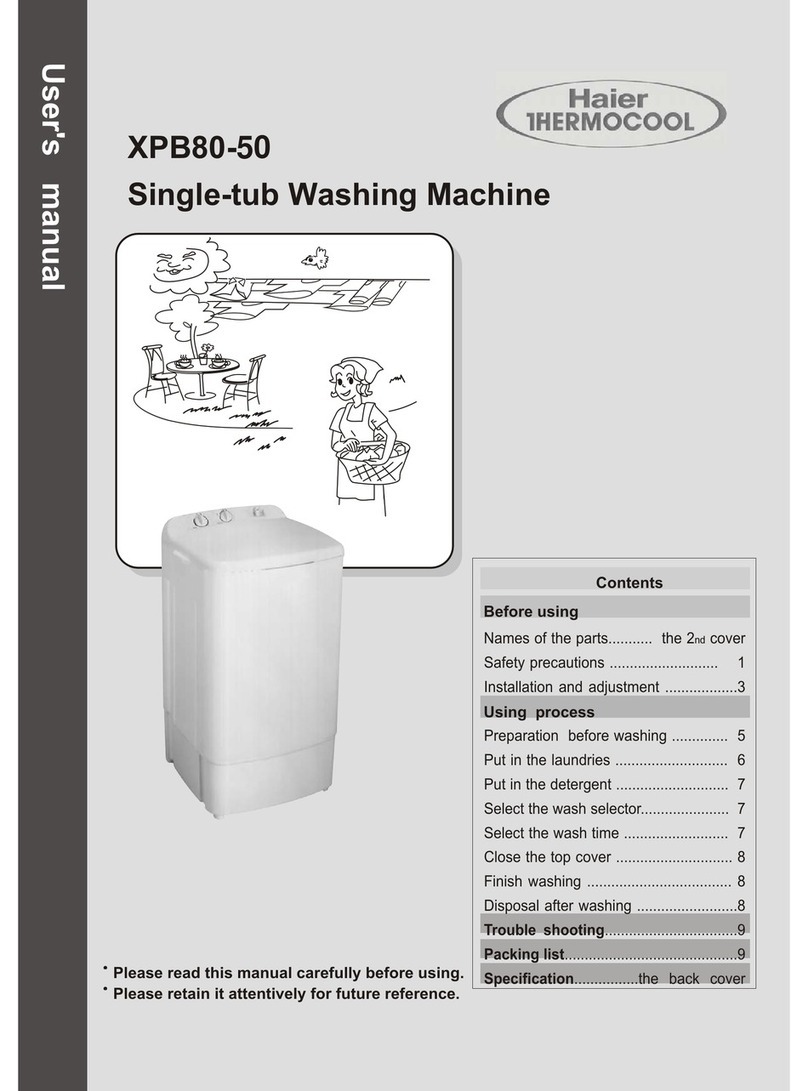 Haier XPB80-50 User manual