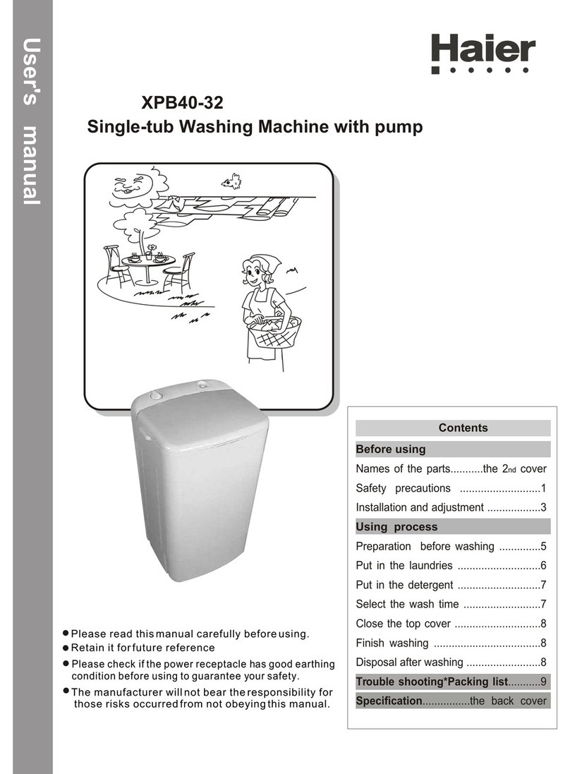 Haier XPB40-32 User manual