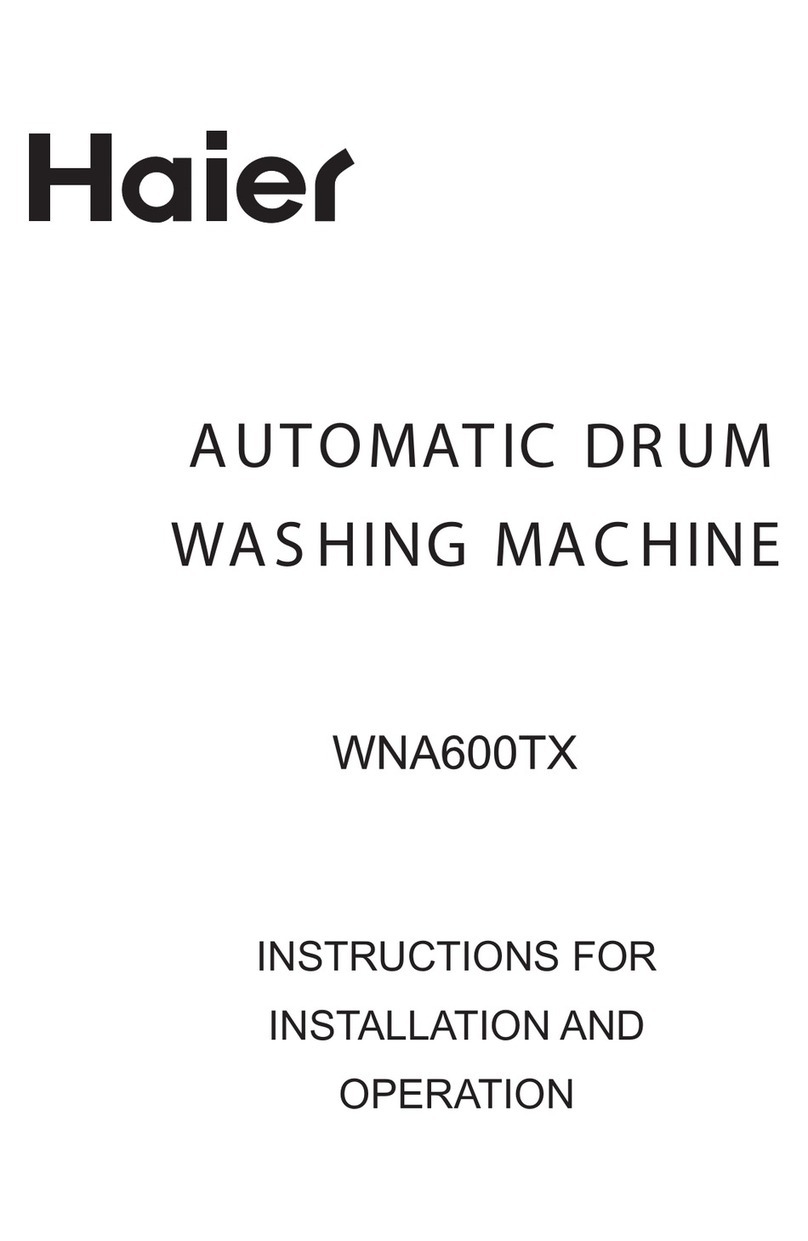 Haier WNA600TX Instructions for installation and operation