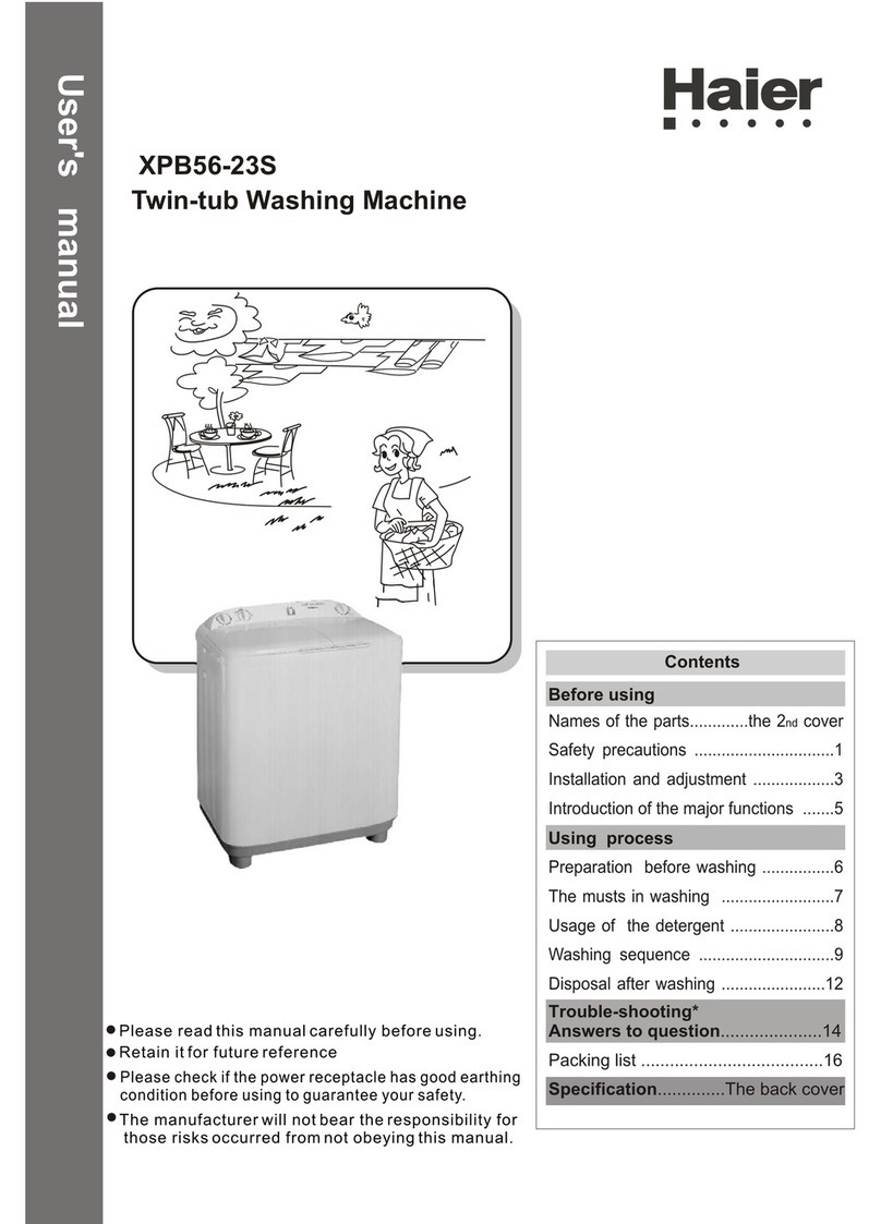 Haier XPB56-23S User manual Haier XPB56-23S User manual