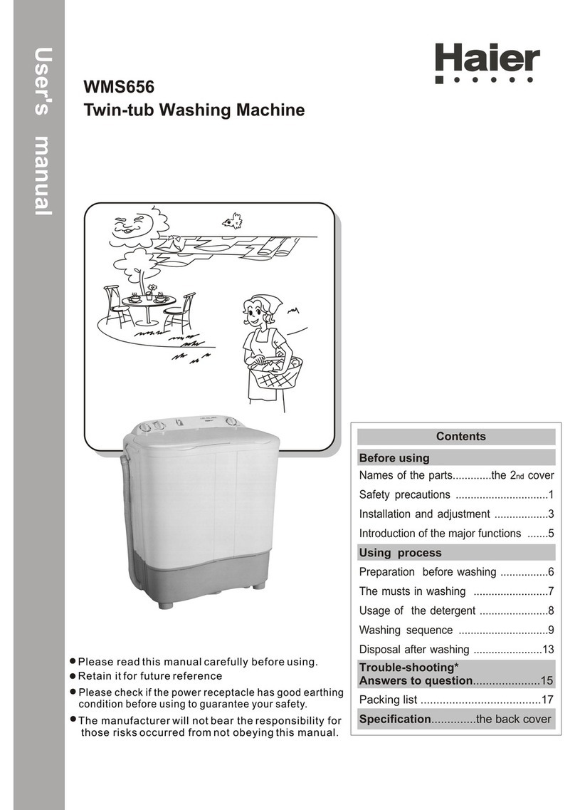 Haier WMS656 User manual