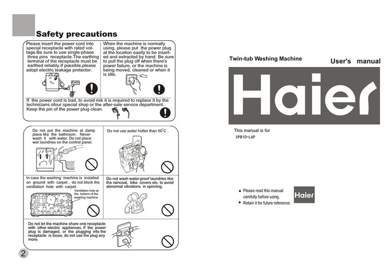Haier XPB10-LAP user manual