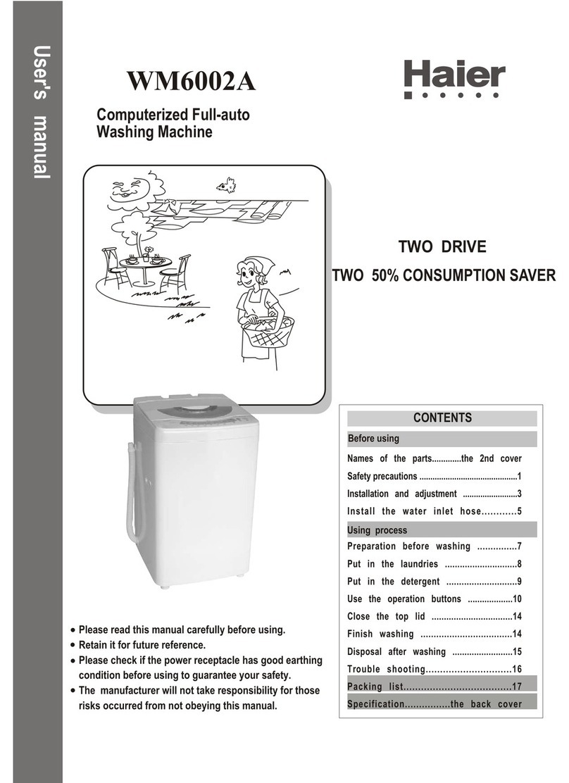 Haier WM6002A User manual Haier WM6002A User manual