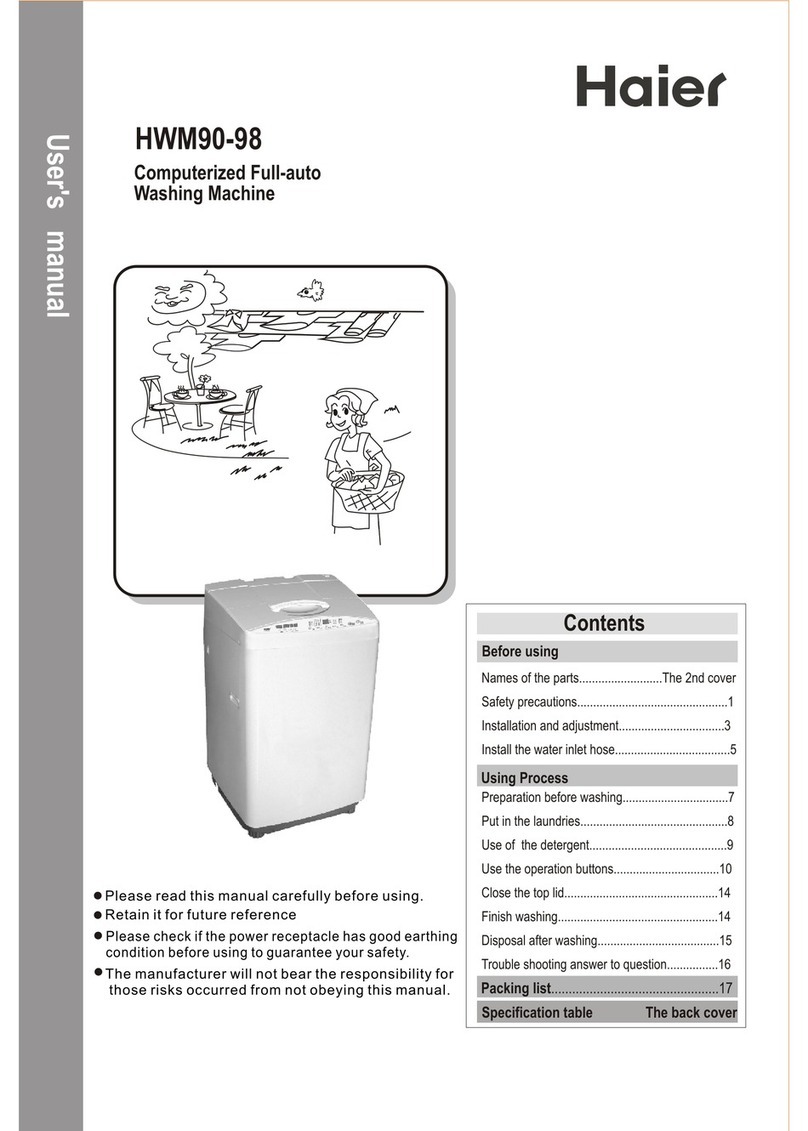 Haier HWM90-98 user manual