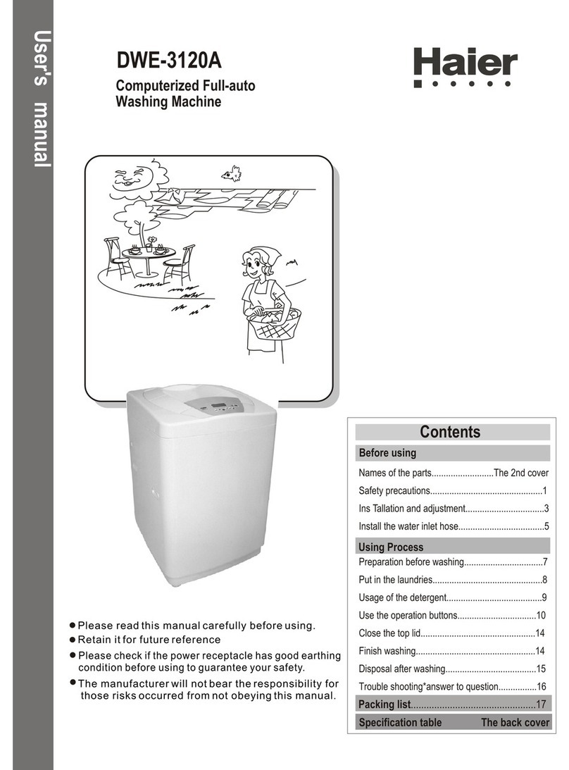 Haier DWE-3120A User manual