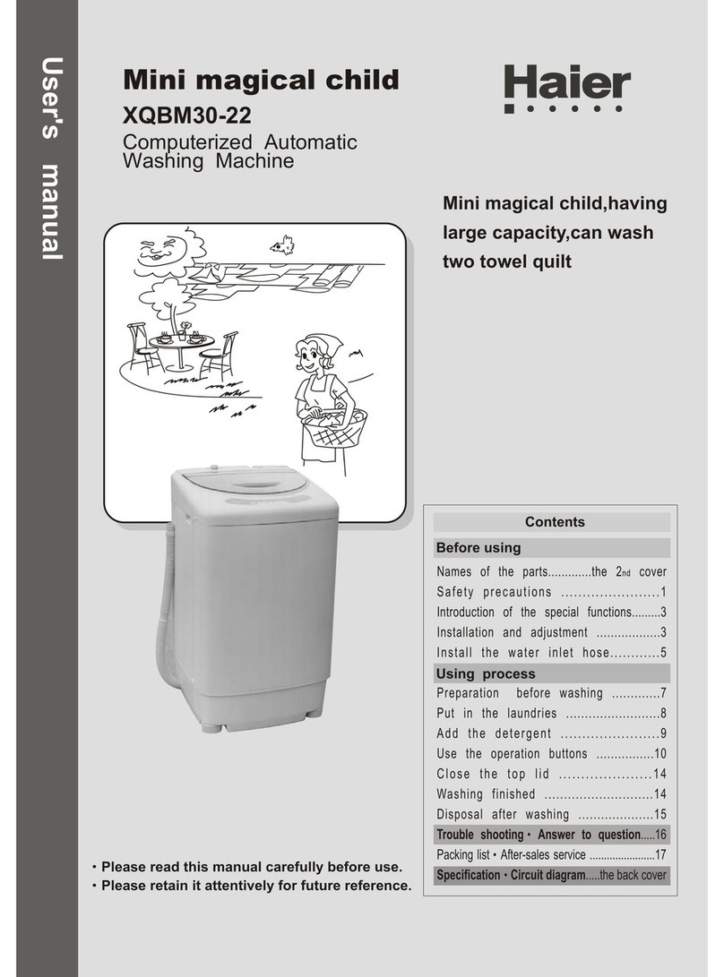 Haier XQBM30-22 user manual
