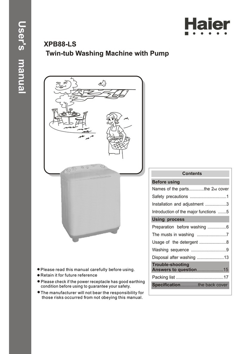 Haier XPB88-LS User manual