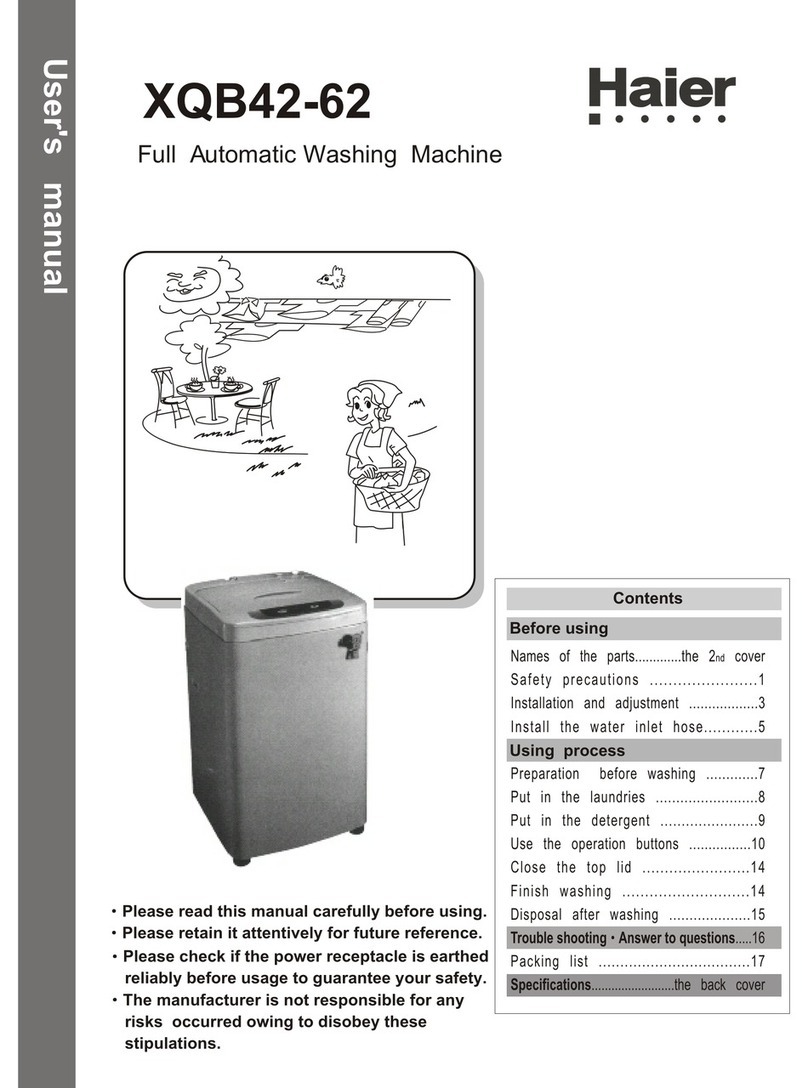 Haier XQB42-62 User manual Haier XQB42-62 User manual