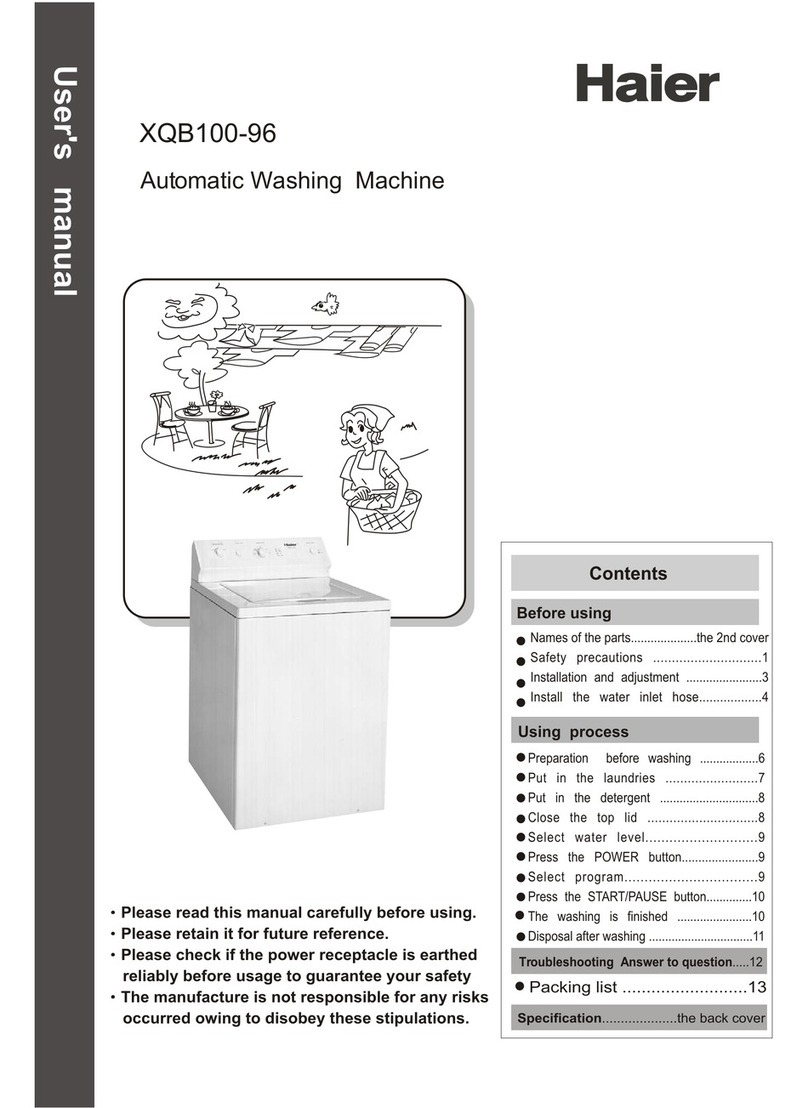 Haier XQB100-96 user manual