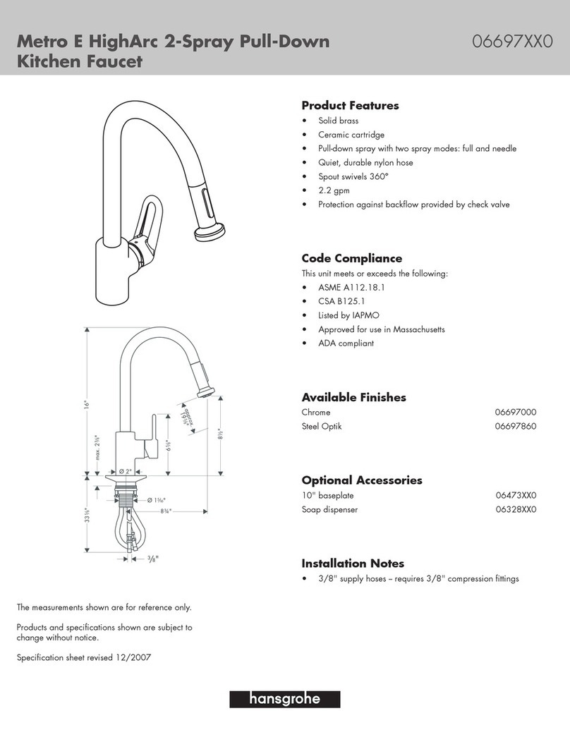 Grohe 06328XX0 Specification sheet