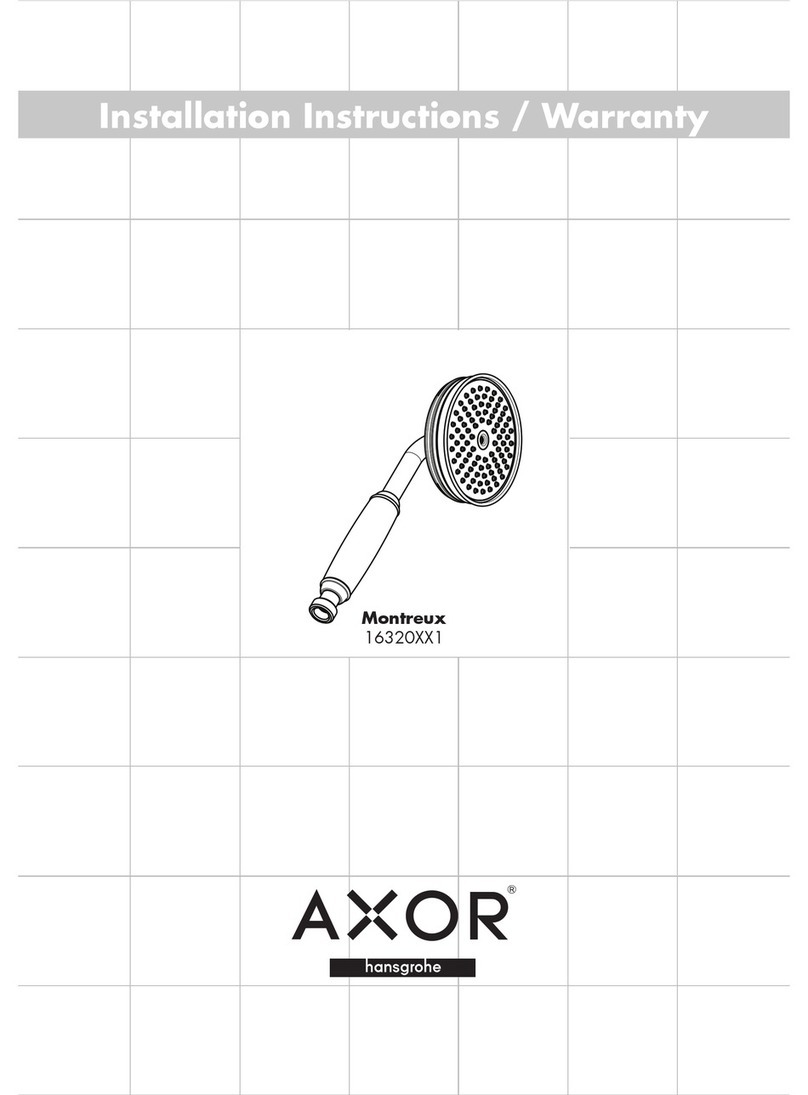 Hans Grohe Axor Montreux Handshower 16320XX1 installation instructions