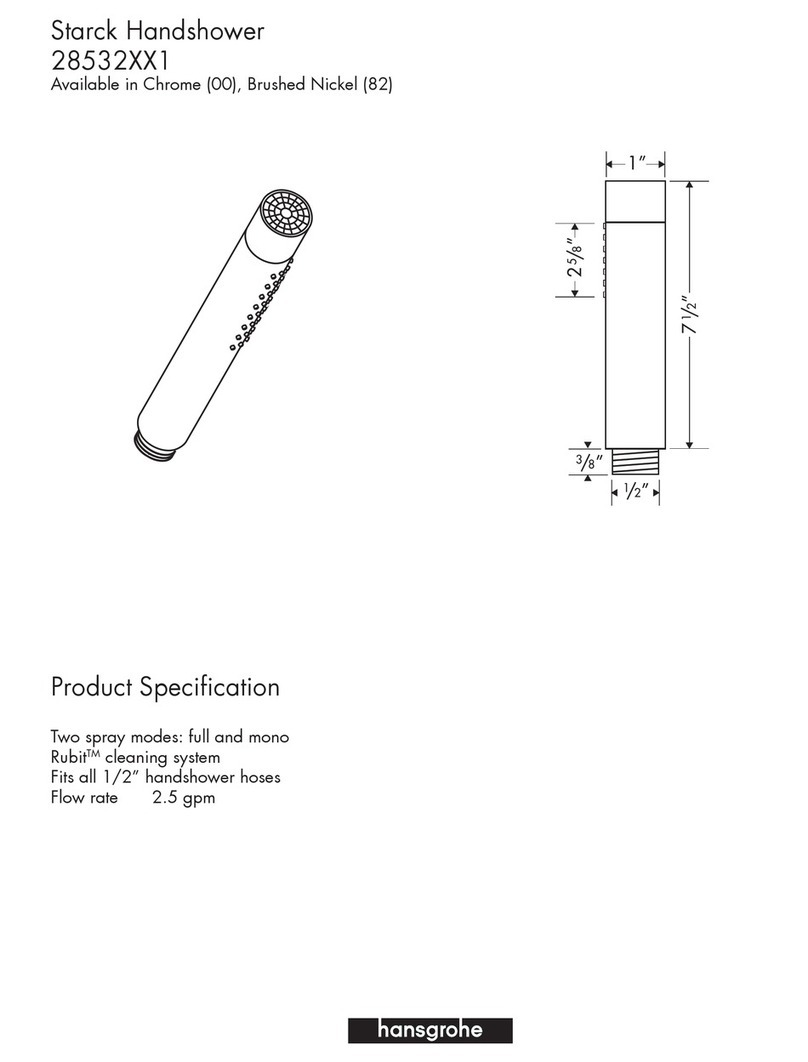 Hans Grohe Starck Handshower 28532XX1 User manual Hans Grohe Starck Handshower 28532XX1 User manual