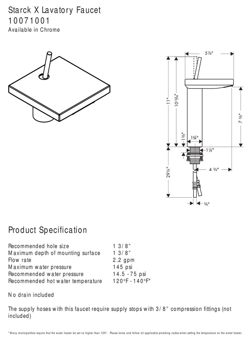 Hans Grohe Starck X 10071001 Specification sheet