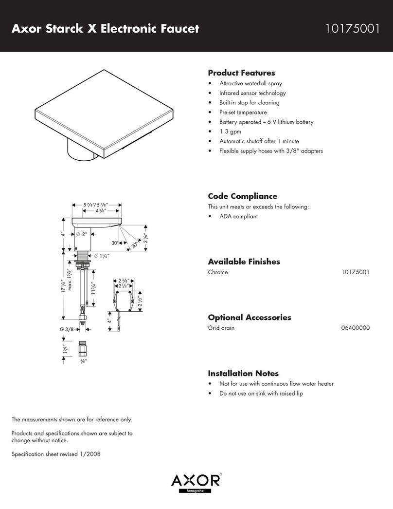 Axor Starck X 10175001 User manual