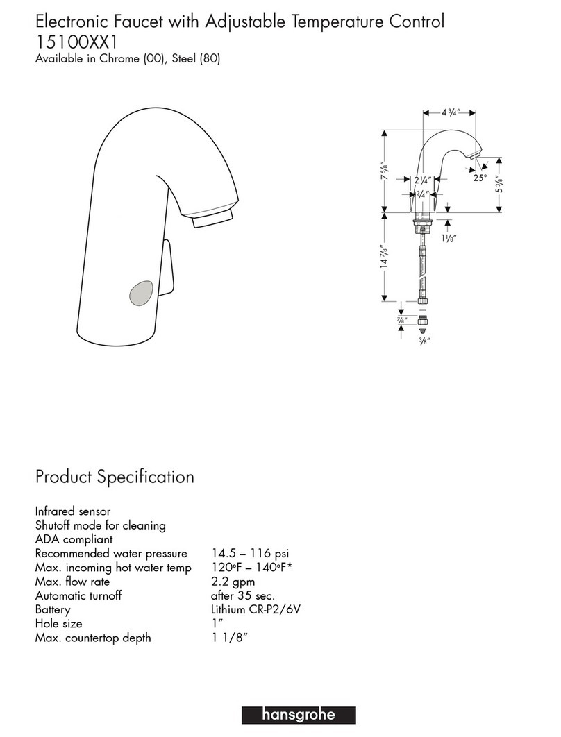 Grohe Electronic Faucet with Adjustable Temperature Control... User manual Grohe Electronic Faucet with Adjustable Temperature Control... User manual