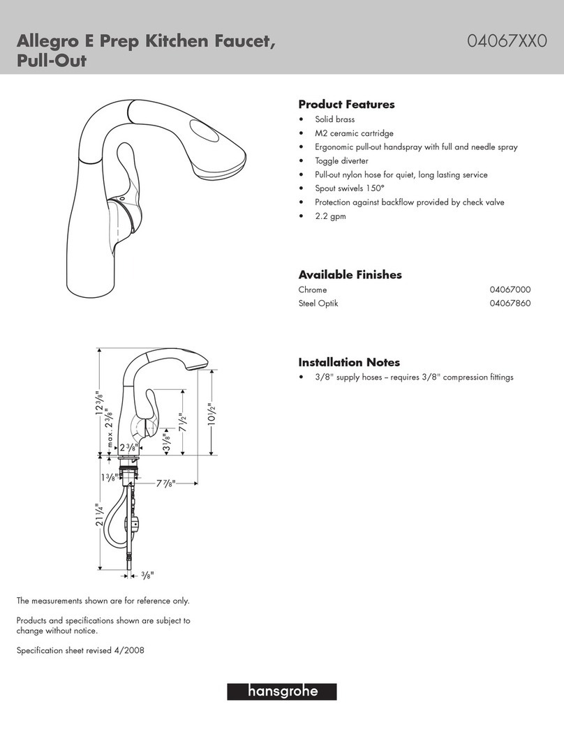 Hans Grohe Allegro E Prep Kitchen Faucet Pull-Out... User manual