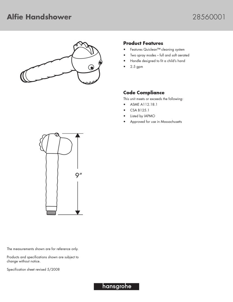 Hans Grohe Alfie Handshower 28560001 User manual