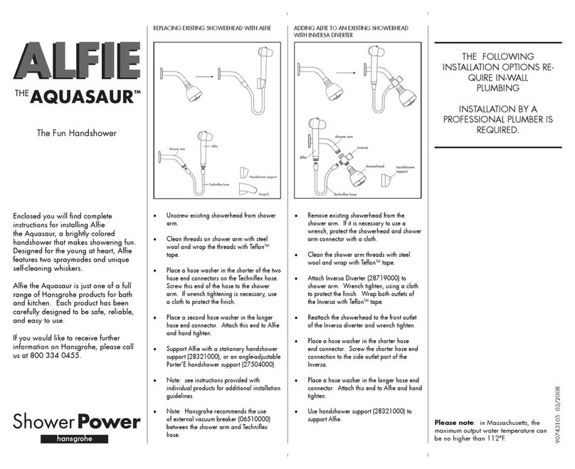 Hans Grohe AlFie Aquasaur User manual Hans Grohe AlFie Aquasaur User manual