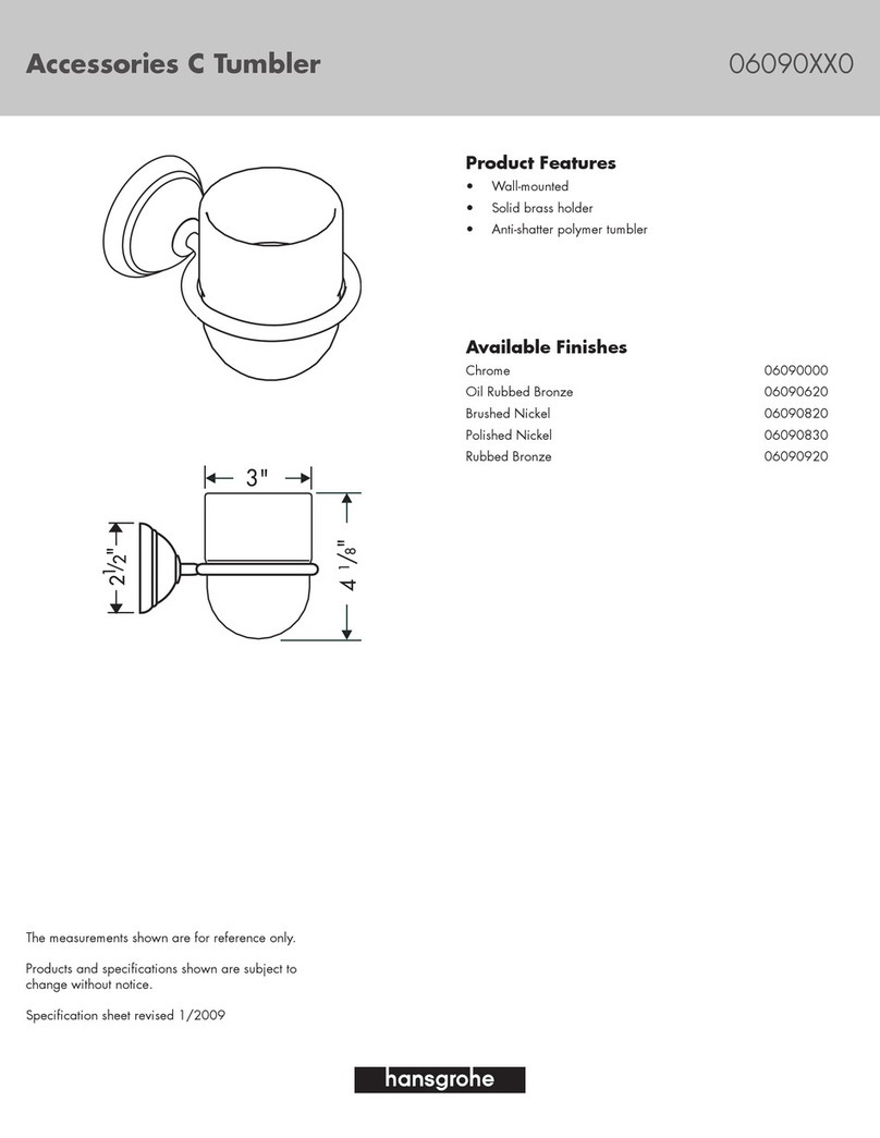 Hans Grohe Accessories C 06090XX0 Specification sheet