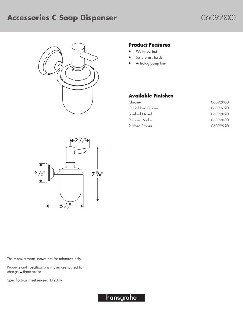 Hans Grohe Accessories C 06092XX0 User manual Hans Grohe Accessories C 06092XX0 User manual