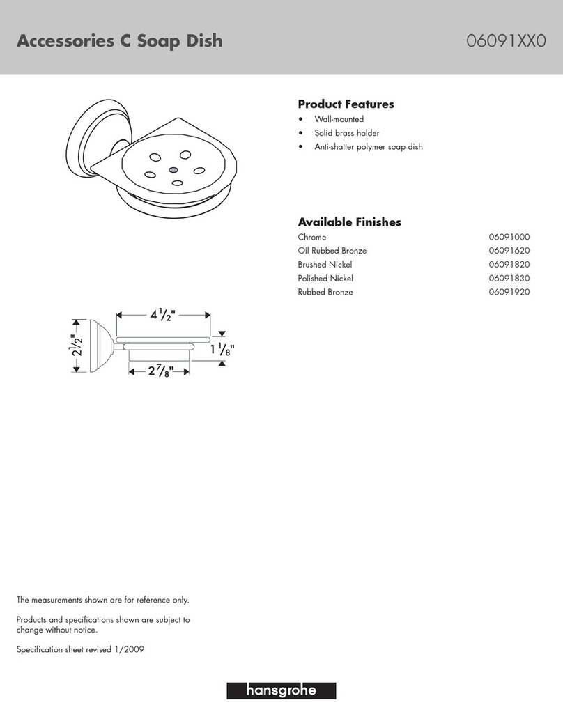 Hans Grohe Accessories C 06091XX0 Specification sheet
