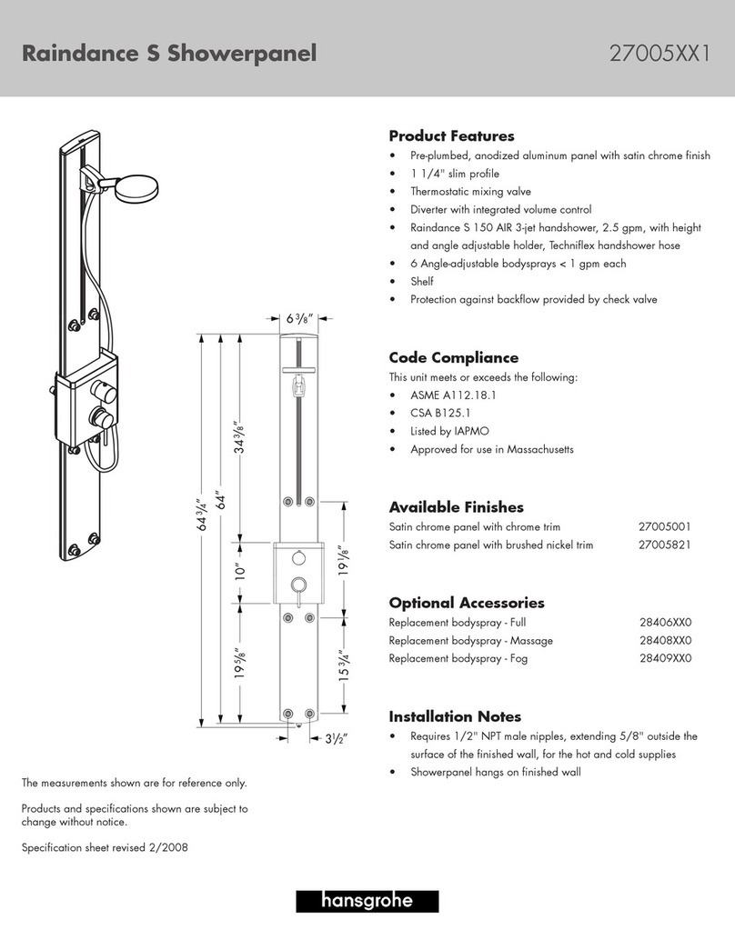 Grohe 27005001 Specification sheet