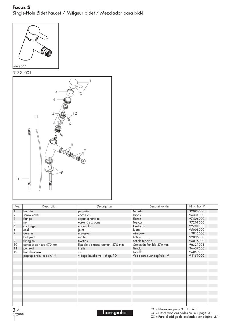Grohe 37200 Specification sheet Grohe 37200 Specification sheet