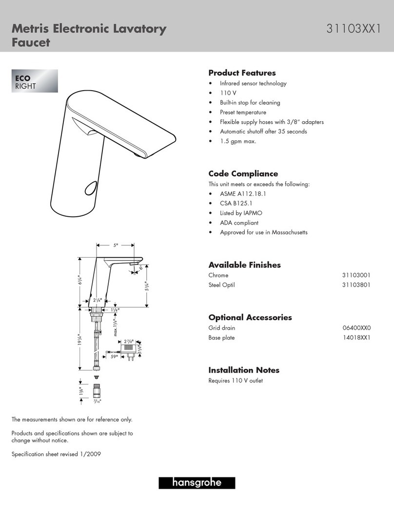 Grohe 14018XX1 Specification sheet