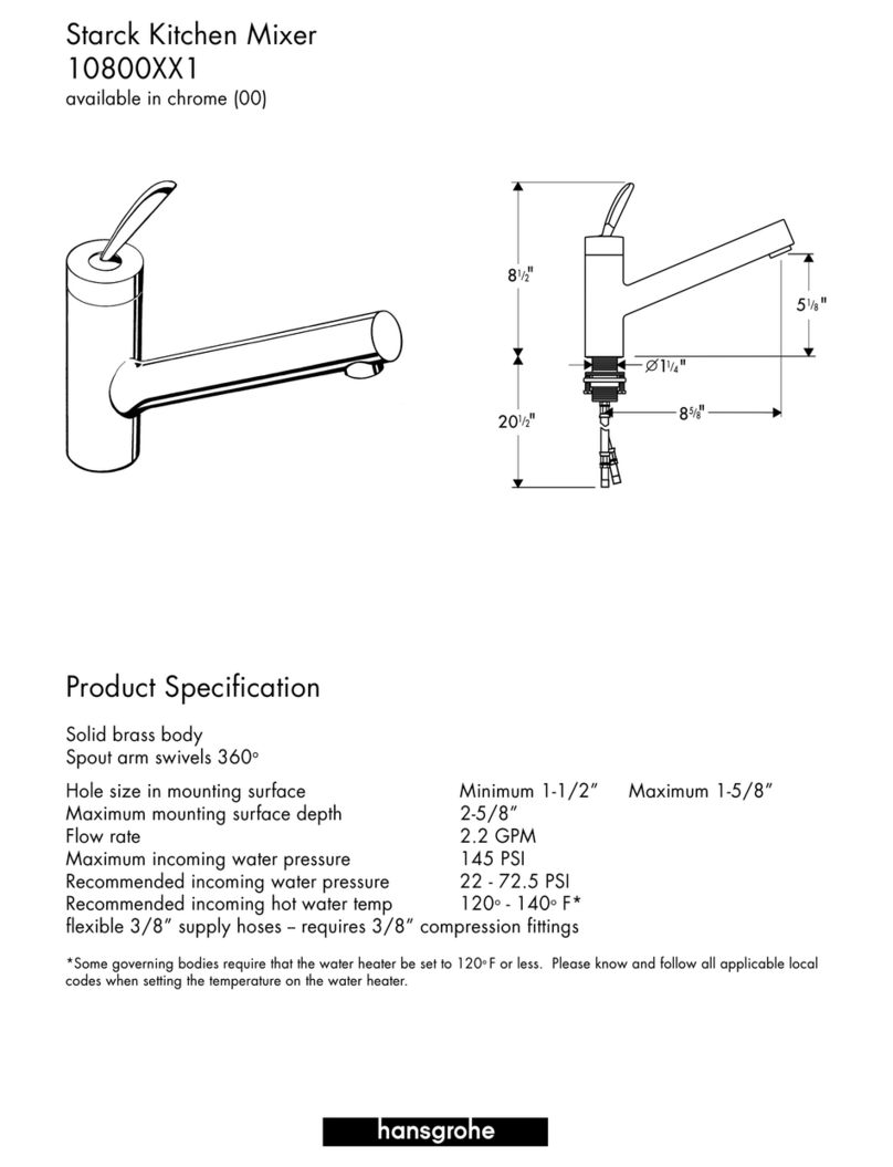 Grohe Starck 10800XX1 User manual