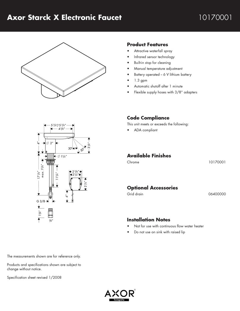 Axor Starck X 10170001 User manual Axor Starck X 10170001 User manual