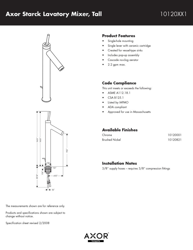 Axor 10120XX1 User manual Axor 10120XX1 User manual