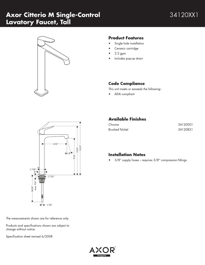 Grohe Axor User manual Grohe Axor User manual