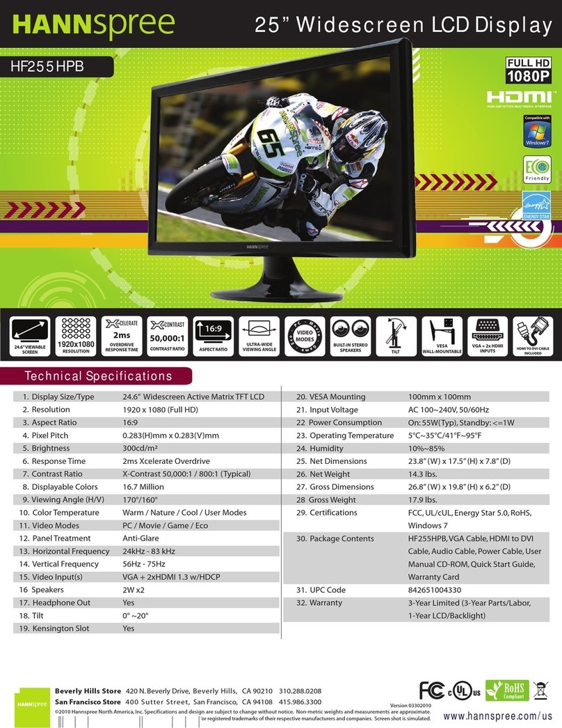 HANNspree HF225DPB User manual