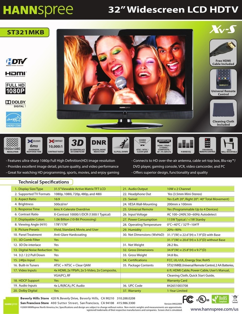 HANNspree XV-S ST321MKB User manual